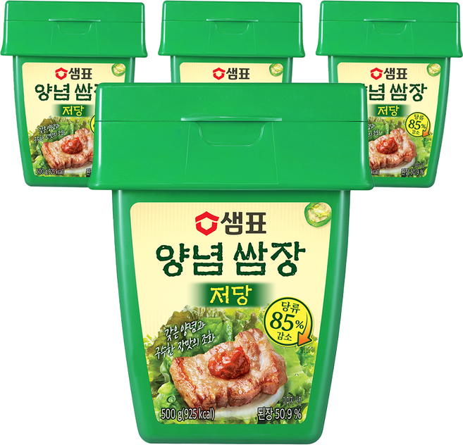 샘표 저당 양념쌈장, 500g, 4개