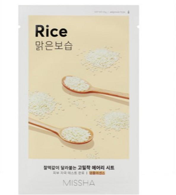 미샤 에어리 밀착 시트마스크 쌀, 1개입, 1개