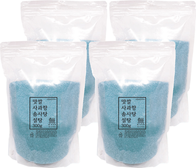 맛깔 솜사탕 설탕 사과향, 300g, 4개