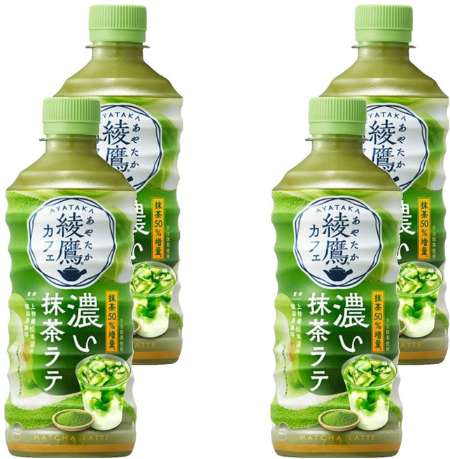 綾鷹 香濃抹茶拿鐵, 4個, 440ml