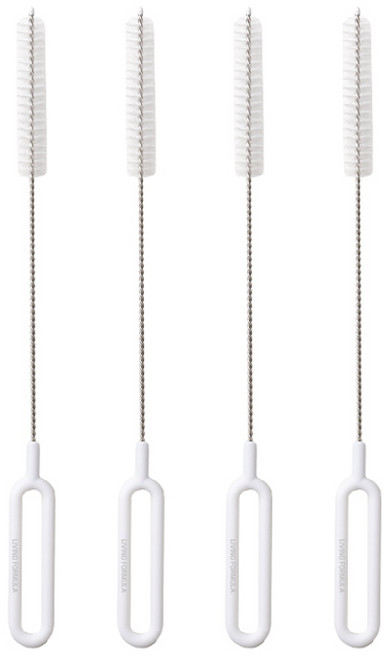 생활공식 스테인리스 빨대 세척솔, 4개, 화이트