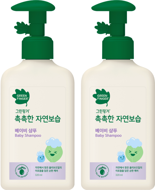 그린핑거 촉촉한 자연보습 샴푸 +샴푸, 320ml, 2개
