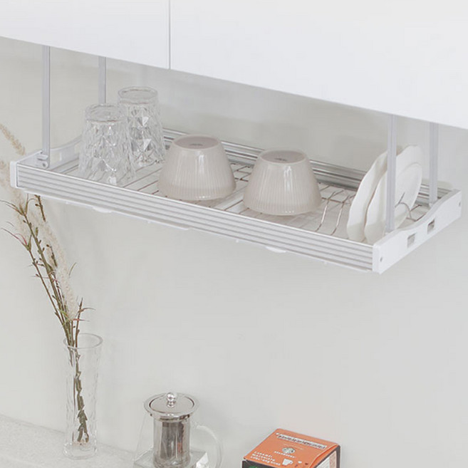 퀸넥스 부착식 식기건조대 600, 1단, 화이트, 1개