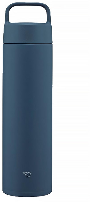 ZOJIRUSHI 象印 不鏽鋼一體式中栓吊環真空保溫杯, 藏青色, 650ml, 1個