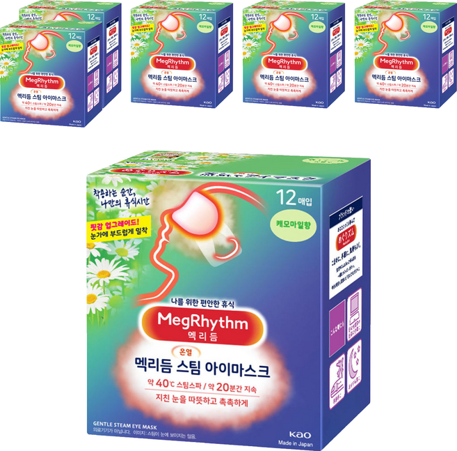 멕리듬 스팀 아이마스크 캐모마일향, 12개입, 6개