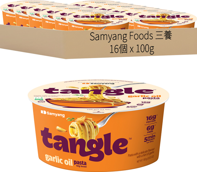 Samyang Foods 三養 清炒蒜頭義大利麵, 100g, 16個