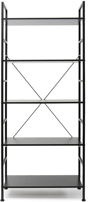 팬물산 이지랙 책장 선반, 블랙, 5단