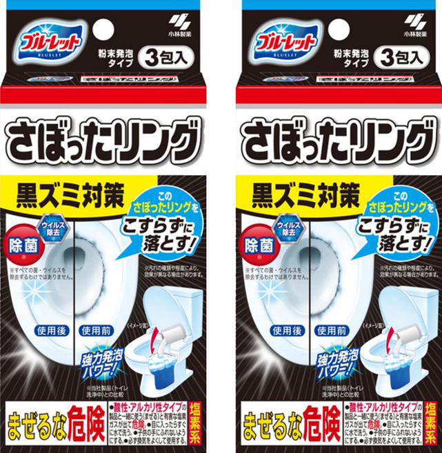小林製藥 BLUELET 馬桶水窪邊去污清潔粉, 120g, 2盒