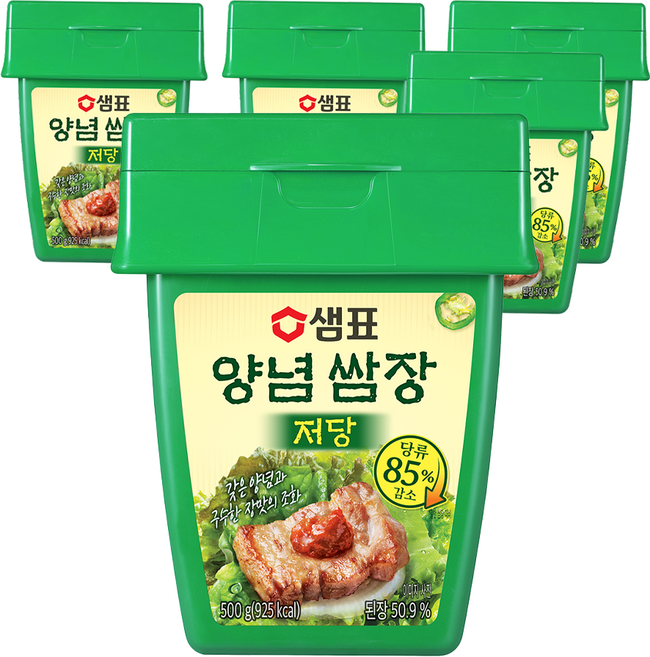 샘표 저당 양념쌈장, 500g, 5개