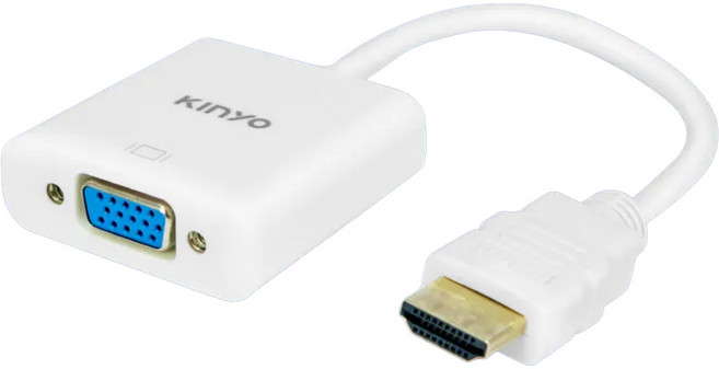 Kinyo HDMI轉VGA影像轉接器 23cm 34g, HDV-011, 1個