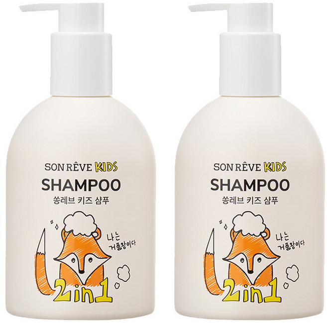 쏭레브 키즈 샴푸 2 in 1 스윗캔디향, 300ml, 2개