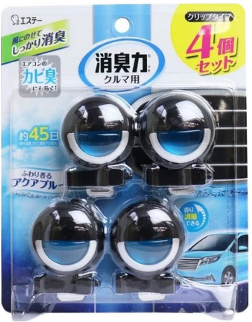 ST 雞仔牌 消臭力 車用夾式芳香劑 3.2ml 4入, 1個, 潔淨香