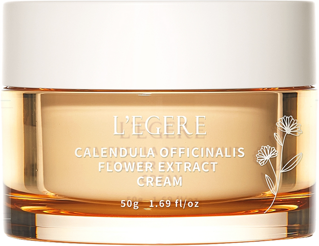 L'EGERE 金盞花舒緩原液霜, 50g, 1罐