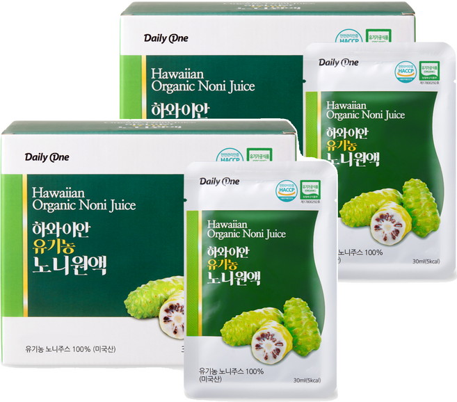 데일리원 하와이안 유기농 노니원액, 900ml, 2개
