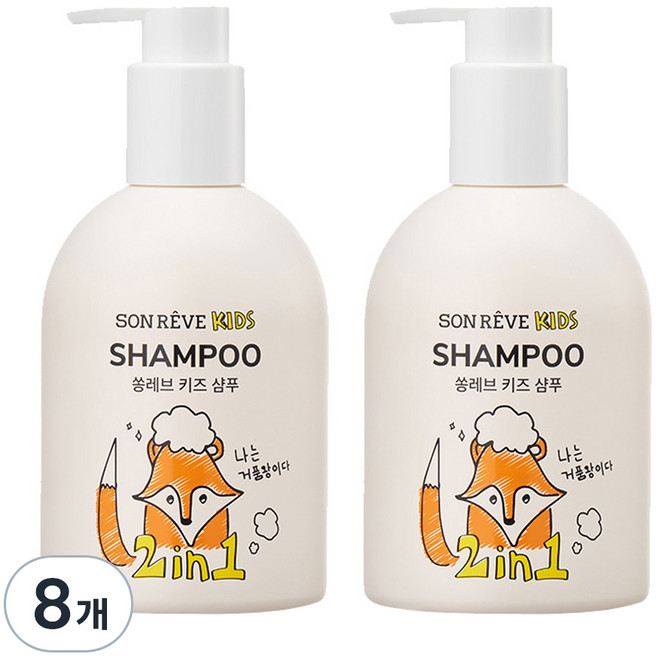 쏭레브 키즈 샴푸 2 in 1 스윗캔디향, 300ml, 8개
