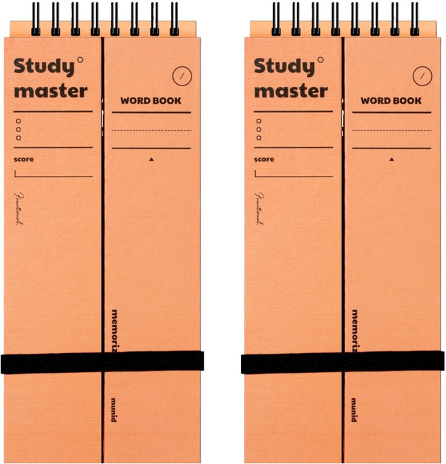뮤니드 스마트 단어 암기장 140매, 오렌지, 2개