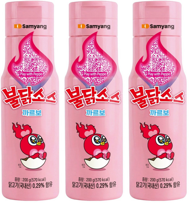 Samyang Foods 三養 火辣雞肉奶油白醬風味辣醬, 200g, 3個