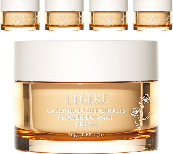 L'EGERE 金盞花舒緩原液霜, 50g, 5罐