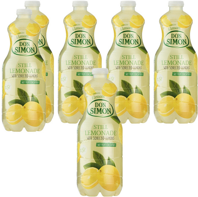돈시몬 착즙 레몬에이드, 6개, 1.5L