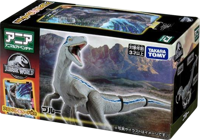 TAKARA TOMY A.R.T.S ANIA 侏羅紀世界 小藍 附戰鬥卡組, 1套