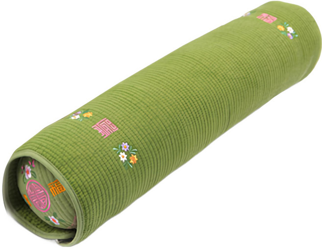 Begozani 長形扁柏蕎麥穀物頸枕, 淡綠色, 1件