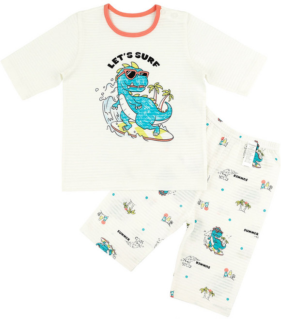 Maykids 衝浪恐龍七分袖變色家居服上下套裝
