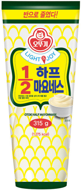 오뚜기 LIGHT & JOY 1/2 하프 마요네스, 315g, 1개