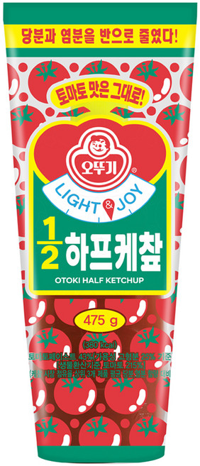 오뚜기 라이트 앤 조이 1/2 하프케찹, 475g, 1개
