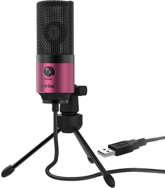 fifine USB心型指向電容式麥克風, K669B, 粉色
