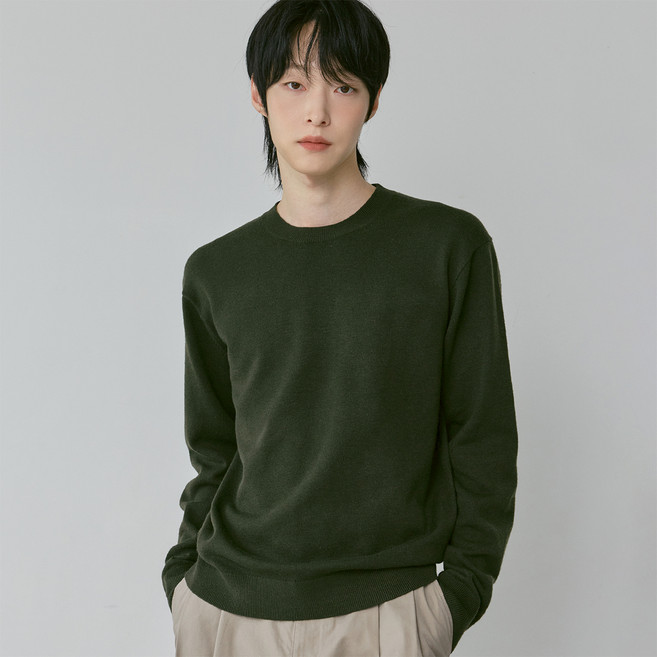 210에디트 남녀공용 라운드넥 말랑 니트 ZZ4SW070