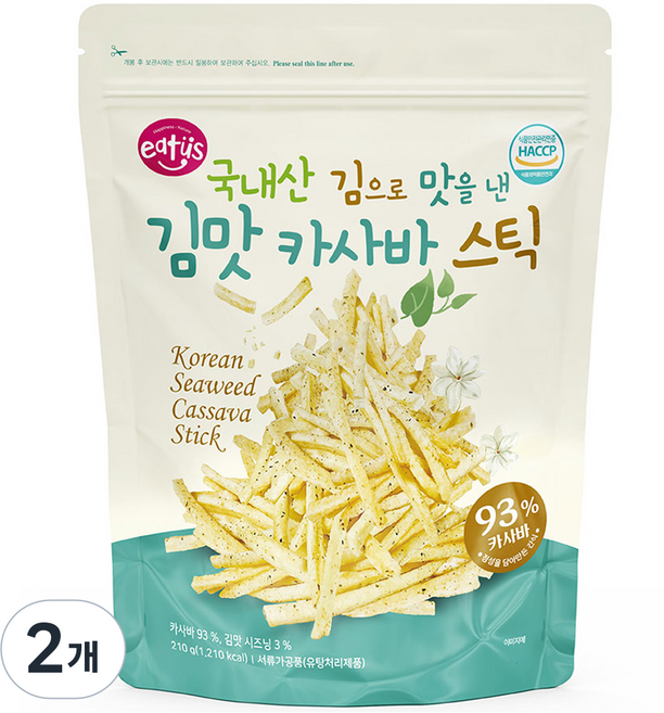 이더스 김맛 카사바 스틱, 210g, 2개