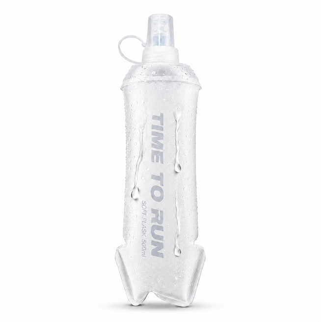 타임투런 소프트 플라스크 W-MX 러닝 물통 런닝 물병, 화이트, 1개, 500ml