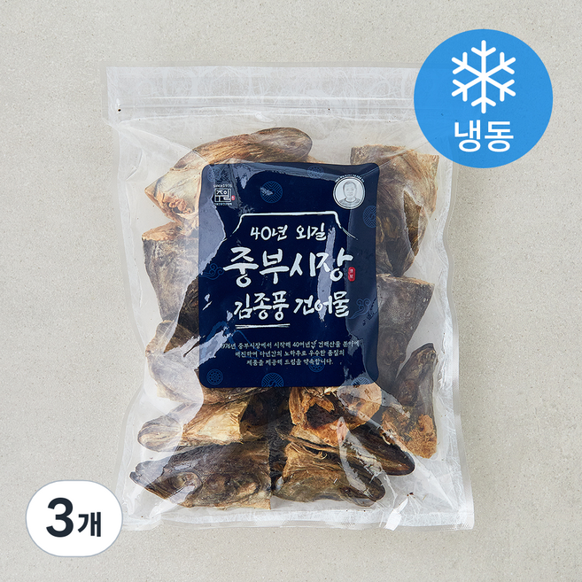 주일 중부시장 김종풍 소백산 황태머리 육수용 (냉동), 3개, 450g