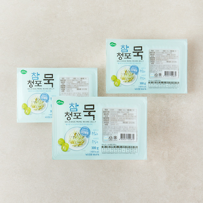 맑은물에 참청포묵, 300g, 1개입, 3개