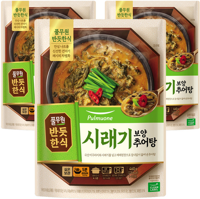 Pulmuone 圃美多 菜乾泥鰍湯, 460g, 3個