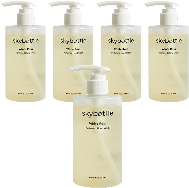스카이보틀 퍼퓸 핸드워시 화이트레인, 5개, 300ml