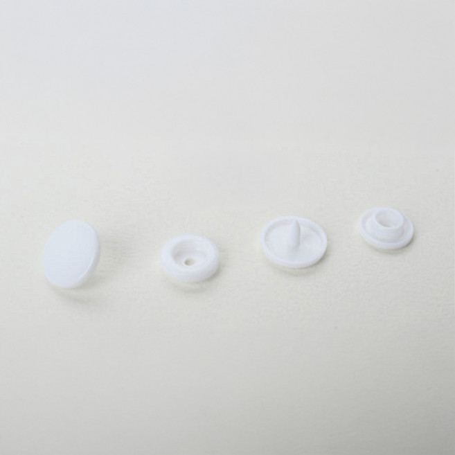 티단추 똑딱이 티단추 12mm, 화이트, 100개