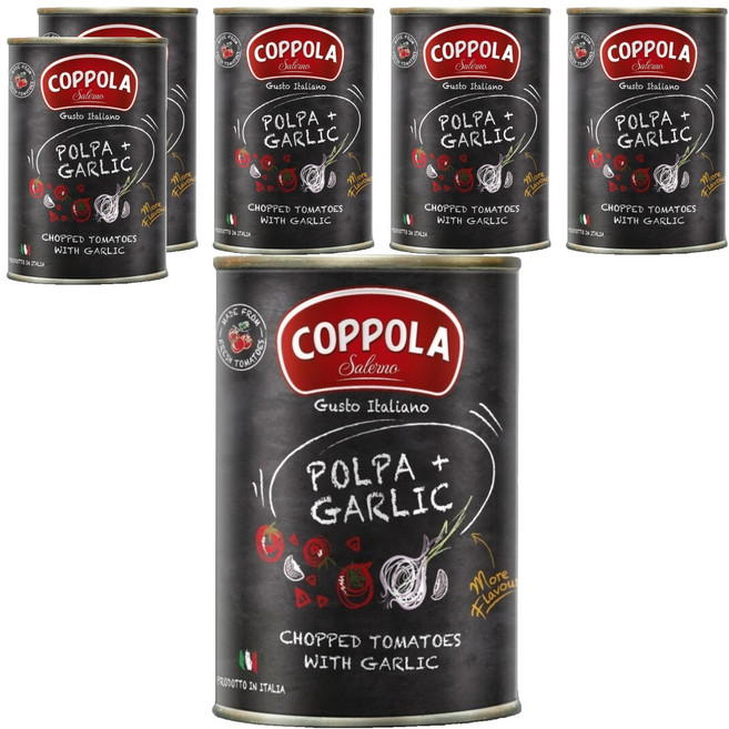 COPPOLA 柯波拉 大蒜切丁番茄基底醬, 400g, 6罐