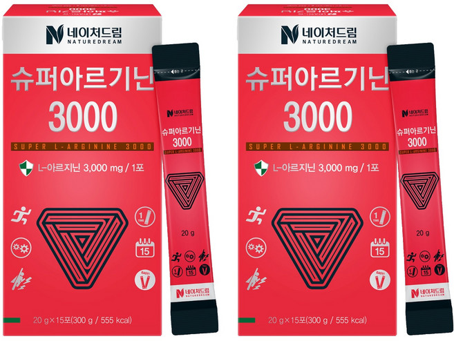 네이처드림 슈퍼아르기닌 3000, 15회분, 2개
