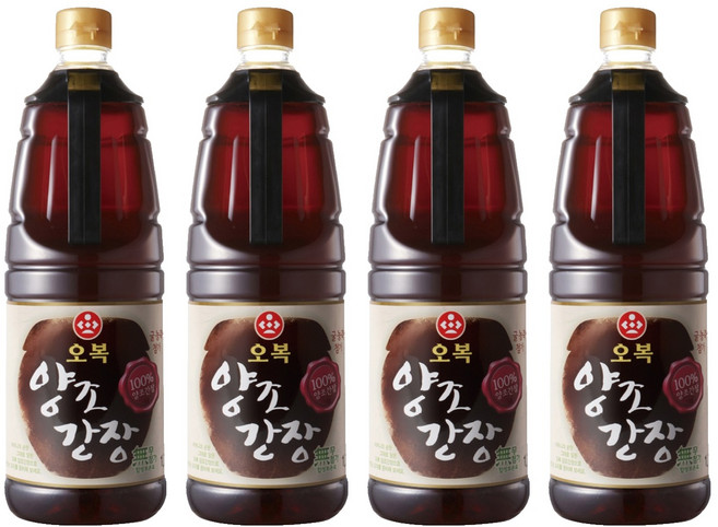 오복식품 양조간장, 1.7L, 4개