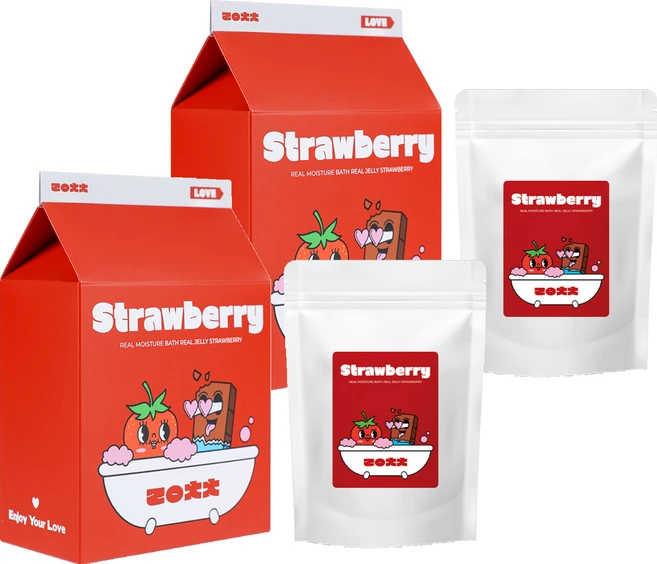 리얼촉촉 배쓰 리얼 젤리 스트로베리향, 150g, 2개 - 쿠팡