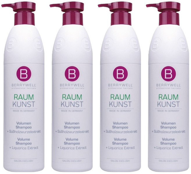 BERRYWELL 볼륨 헤어 샴푸, 4개, 1L