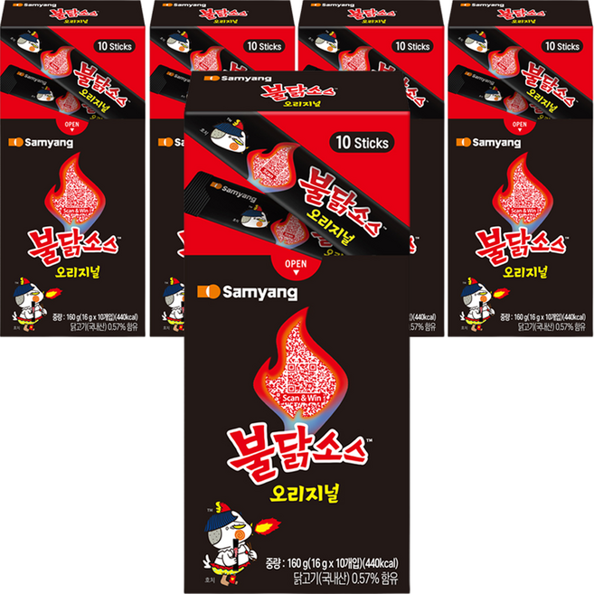 불닭 삼양 스틱 소스, 160g, 5개
