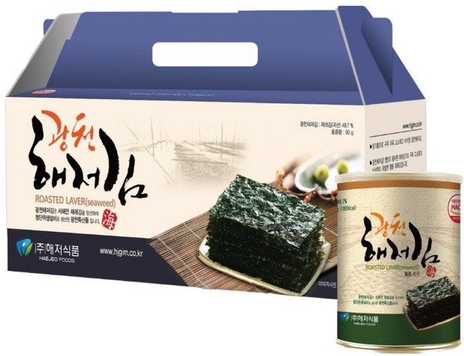 해저식품 광천해저김 캔3호 30g x 3p 선물 세트, 1세트