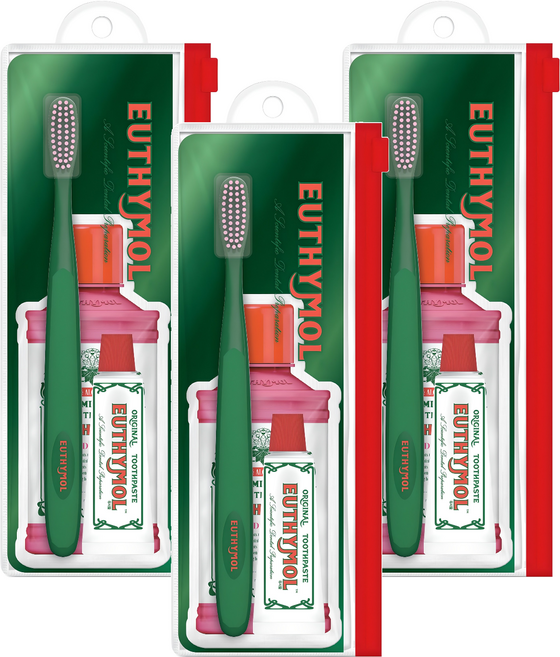 유시몰 휴대용 칫솔키트, 15ml, 20g, 3개입, 3세트