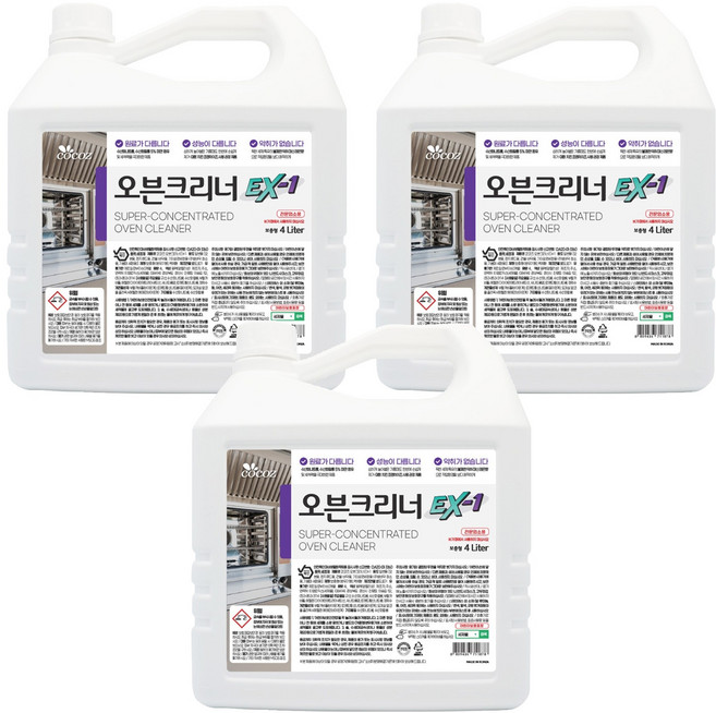 코코즈 오븐크리너 EX-1, 4L, 3개