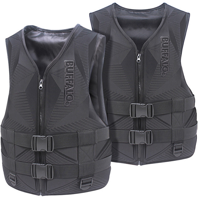 버팔로구명조끼 입체 성형 2종 세트, 블랙