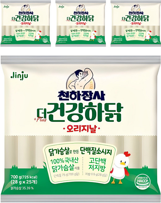 천하장사 더 건강하닭 소시지, 700g, 4개