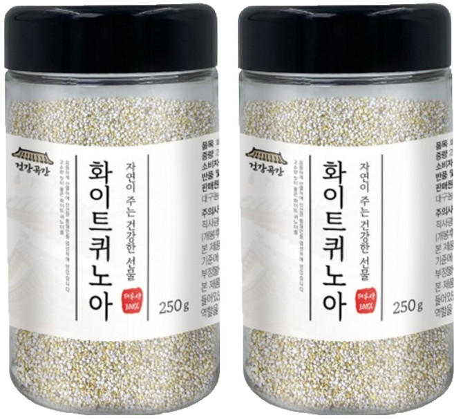 건강곡간 페루산 화이트퀴노아 통, 250g, 2개