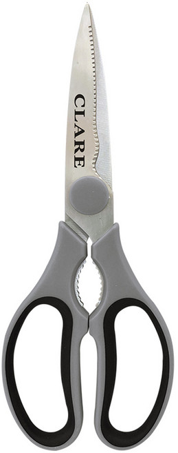 CLARE 晶鑽可拆式料理剪刀, 灰色 + 黑色 + 銀色, 1支